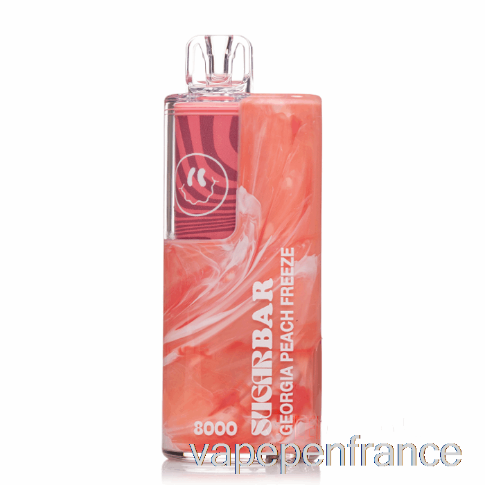 Barre De Sucre Sb8000 0% Zéro Nicotine Stylo Jetable De Vape De Gel De Pêche De Géorgie